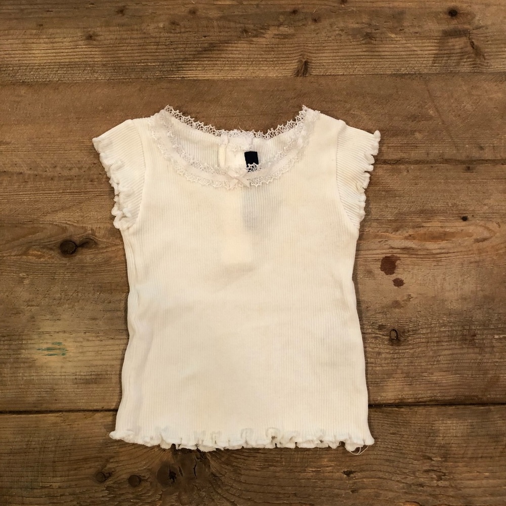 Lili Gaufrette White Shirt Size 6 Months